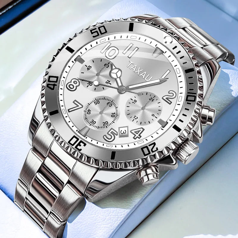 OLEVS 2870 Luxury Golden Watch for Men Fashion Business Waterproof Male Wristwatch Original Brand Moon Phase Quartz Men's Watch