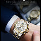 OELVS 6678 Men's Watches Luxury Original Automatic Mechanical Tourbillon Watch for Man Waterproof Luminous Date Week Moon Phase
