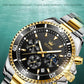 OLEVS Moon Phase Men's Watches Original Waterproof Luxury Quartz Watch Stainless Steel Chronograph Date Rota Dial Wristwatch
