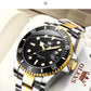 OLEVS Top Original Men Quartz Watch Green Waterproof Watch for Men Stainless Steel Quartz Men Luxury Watch Luminous Wristwatch