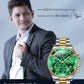 OLEVS  2926  Watches For Men New Fashion Brand Luxury Quartz Watch  Three Small Dial Stainless steel Waterproof   Chronograph
