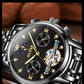OELVS 6678 Men's Watches Luxury Original Automatic Mechanical Tourbillon Watch for Man Waterproof Luminous Date Week Moon Phase