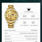 OLEVS Men Watch Stainless Steel Waterproof Luiminous Business Fashion Luxury Men's Watch Date Moon Phase Quartz Watches For Men