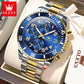 OLEVS  2926  Watches For Men New Fashion Brand Luxury Quartz Watch  Three Small Dial Stainless steel Waterproof   Chronograph