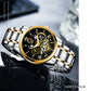 OPK8135 Men's Watch, Steel Band with Night Glow Waterproof