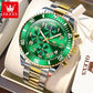 OLEVS  2926  Watches For Men New Fashion Brand Luxury Quartz Watch  Three Small Dial Stainless steel Waterproof   Chronograph