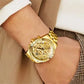 OLEVS Men's Watches Gold Luxury Hollow Out Style Original Quartz Watch for Man Waterproof Luminous Chronograph Date 24 Hours