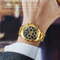 OLEVS 6638 Men's Automatic Mechanical Watch Waterproof Luminous Stainless Steel Strap Men's Mechanical Watch Fashion Luxury