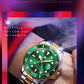 OLEVS 6650 Men Watch Classic Original Automatic Mechanical Watch For Man Zircon Scale  Waterproof Luminous Stainless Steel Reloj