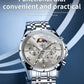 OLEVS 3653 Mens Watch Quartz Watch Multifunctional Chronograph Watch For Men 30M Waterproof Luminous Moon Phase Box Original