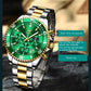 OLEVS 2870 Chronograph Quartz Business Men Watch Fashion Moon Phase Waterproof Watch For Men Stainless Steel Original Wristwatch