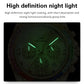 OLEVS Luxury Top Brand Quartz Men's Watch Multi function Stainless Steel Rainbow Gemstone Bezel Watch for Men reloj de hombre