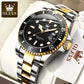 OLEVS Top Original Men Quartz Watch Green Waterproof Watch for Men Stainless Steel Quartz Men Luxury Watch Luminous Wristwatch