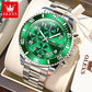 OLEVS  2926  Watches For Men New Fashion Brand Luxury Quartz Watch  Three Small Dial Stainless steel Waterproof   Chronograph