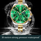 OLEVS 2870 Luxury Golden Watch for Men Fashion Business Waterproof Male Wristwatch Original Brand Moon Phase Quartz Men's Watch