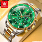 OLEVS 2870 Men Watch 42.5mm Big Dial Chronograph Moon Phase Waterproof Sports Watches Original Fashion Quartz Watch for Men 2025