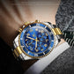 OLEVS  2926  Watches For Men New Fashion Brand Luxury Quartz Watch  Three Small Dial Stainless steel Waterproof   Chronograph