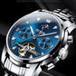 OELVS 6678 Men's Watches Luxury Original Automatic Mechanical Tourbillon Watch for Man Waterproof Luminous Date Week Moon Phase