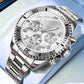 OLEVS 2870 Luxury Golden Watch for Men Fashion Business Waterproof Male Wristwatch Original Brand Moon Phase Quartz Men's Watch