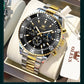 OLEVS Moon Phase Men's Watches Original Waterproof Luxury Quartz Watch Stainless Steel Chronograph Date Rota Dial Wristwatch