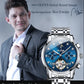 OELVS 6678 Men's Watches Luxury Original Automatic Mechanical Tourbillon Watch for Man Waterproof Luminous Date Week Moon Phase