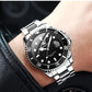 OLEVS Top Original Men Quartz Watch Green Waterproof Watch for Men Stainless Steel Quartz Men Luxury Watch Luminous Wristwatch