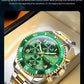 OLEVS  2926  Watches For Men New Fashion Brand Luxury Quartz Watch  Three Small Dial Stainless steel Waterproof   Chronograph