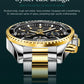 OLEVS Moon Phase Men's Watches Original Waterproof Luxury Quartz Watch Stainless Steel Chronograph Date Rota Dial Wristwatch