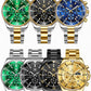 OLEVS 2870 Luxury Golden Watch for Men Fashion Business Waterproof Male Wristwatch Original Brand Moon Phase Quartz Men's Watch