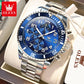 OLEVS  2926  Watches For Men New Fashion Brand Luxury Quartz Watch  Three Small Dial Stainless steel Waterproof   Chronograph