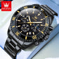OLEVS 2870 Men Watch 42.5mm Big Dial Chronograph Moon Phase Waterproof Sports Watches Original Fashion Quartz Watch for Men 2025