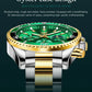 OLEVS 2870 Chronograph Quartz Business Men Watch Fashion Moon Phase Waterproof Watch For Men Stainless Steel Original Wristwatch