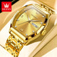 OLEVS Men's Watches Luxury Tonneau Original Top Brand Quartz Watch for Men Waterproof Luminous Week Date Male Wristwatch
