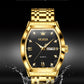 OLEVS Men's Watches Luxury Tonneau Original Top Brand Quartz Watch for Men Waterproof Luminous Week Date Male Wristwatch