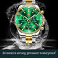 OLEVS 2870 Luxury Waterproof Stainless Steel Quartz Watch for Men Timer Calendar Luminous Mens Wristwatches Relojes Para Hombre