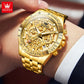 OLEVS 9913 Man Watches 44mm Big Dial Luxury Business Quartz Watch For Men Waterproof Luminous Chronograph Fashion Men Hand Clock