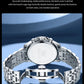 OLEVS 3653 Mens Watch Quartz Watch Multifunctional Chronograph Watch For Men 30M Waterproof Luminous Moon Phase Box Original