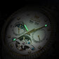 OLEVS 7016 Moon Phase Mens Watch Stainless Steel Diamond Bezel Hollowed Multifunctional Automatic Mechanical Wristwatch for Man