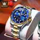 OLEVS 6650 Men Watch Classic Original Automatic Mechanical Watch For Man Zircon Scale  Waterproof Luminous Stainless Steel Reloj