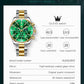 OLEVS 2870 Chronograph Quartz Business Men Watch Fashion Moon Phase Waterproof Watch For Men Stainless Steel Original Wristwatch