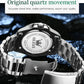 OLEVS Top Original Men Quartz Watch Green Waterproof Watch for Men Stainless Steel Quartz Men Luxury Watch Luminous Wristwatch