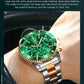 OLEVS 2870 Chronograph Quartz Business Men Watch Fashion Moon Phase Waterproof Watch For Men Stainless Steel Original Wristwatch