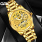 OPK8135 Men's Watch, Steel Band with Night Glow Waterproof