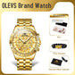 OLEVS 9913 New Mens Watch Original Quartz Watch Waterproof Luminous Watches For Men Multifunctional Chronograph Mens Gifts Reloj