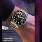OLEVS 6650 Men Watch Classic Original Automatic Mechanical Watch For Man Zircon Scale  Waterproof Luminous Stainless Steel Reloj