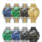 OLEVS  2926  Watches For Men New Fashion Brand Luxury Quartz Watch  Three Small Dial Stainless steel Waterproof   Chronograph