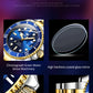OLEVS 6650 Men Watch Classic Original Automatic Mechanical Watch For Man Zircon Scale  Waterproof Luminous Stainless Steel Reloj