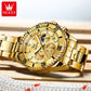 OLEVS 2870 Men Watch 42.5mm Big Dial Chronograph Moon Phase Waterproof Sports Watches Original Fashion Quartz Watch for Men 2025